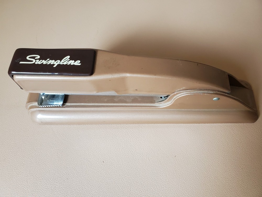 Vintage Swingline Stapler Model 27 Tan/Bronze