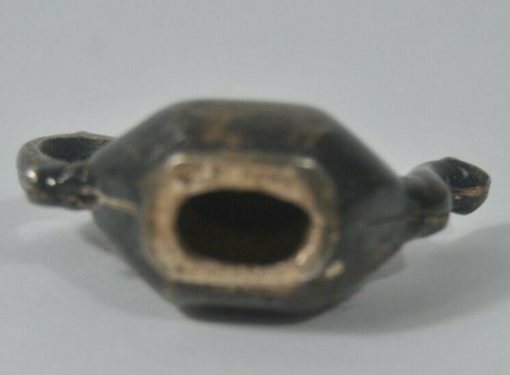 Heavy Vintage Silver-plate not marked Miniature Teapot 1.5 Inches Tall