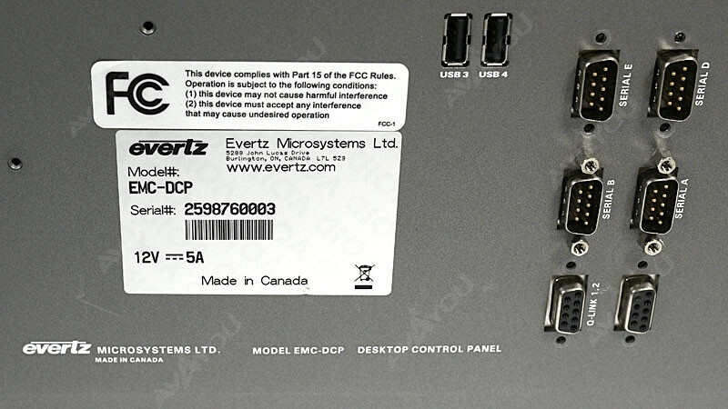 Evertz EMC-DCP Master Control & Channel Branding Control Panel - Missing BTN
