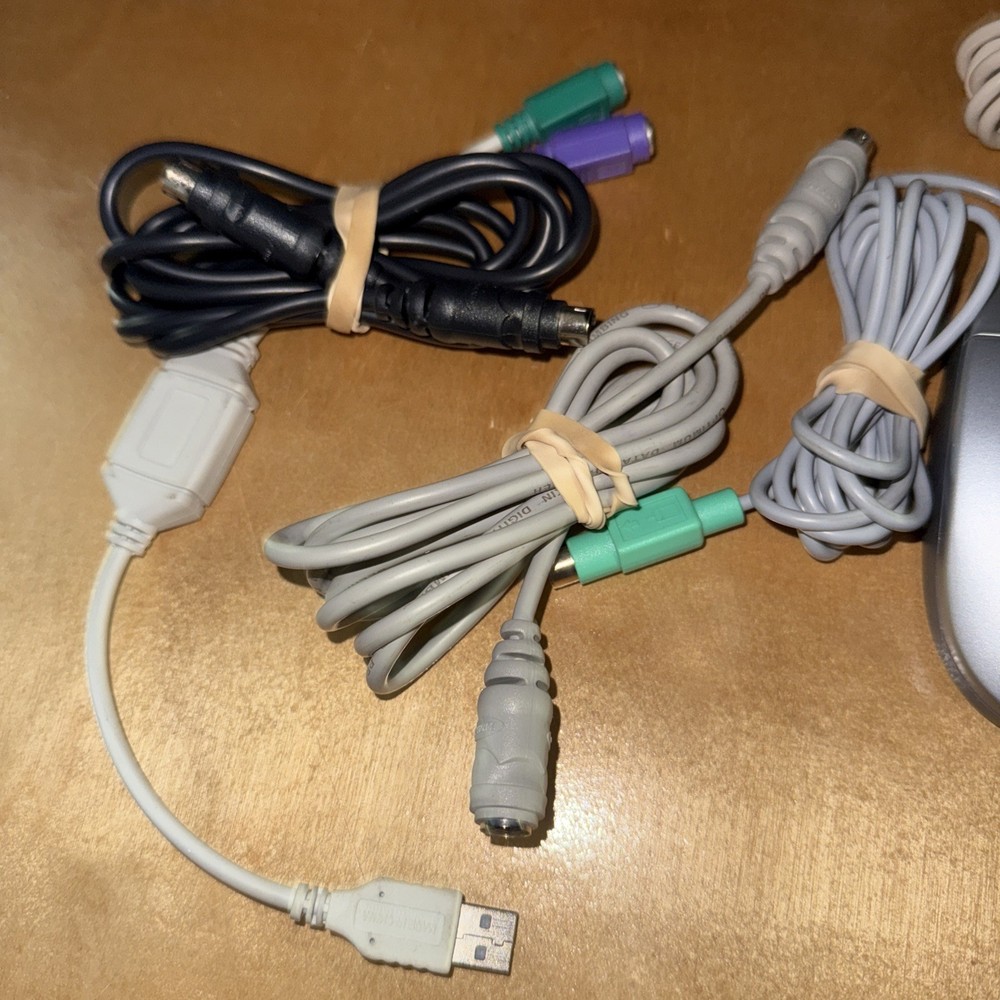 Computer Mice Mouse HP, Microsoft, PS/2 style Cables Adapters Mixed Good Lot