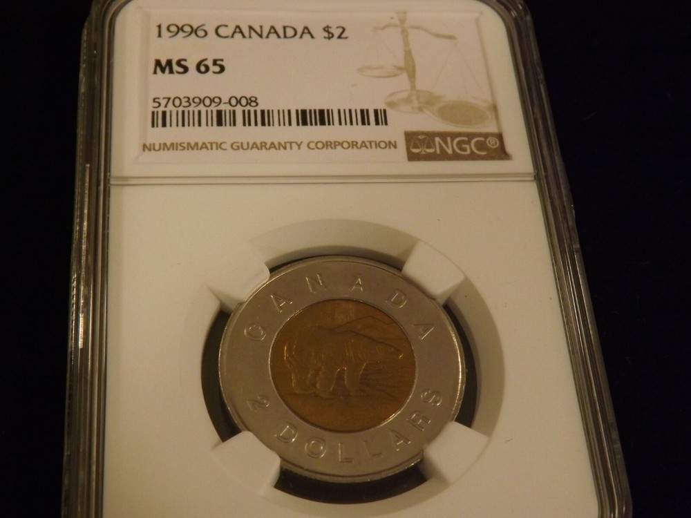 1996 $2                    Canada    NGC MS 65