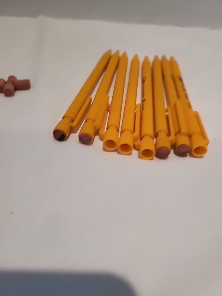 Scripto Refillable Pencil #2 Mechanical Pencils 0.7mm 8 Pencils 4 Erraser Box