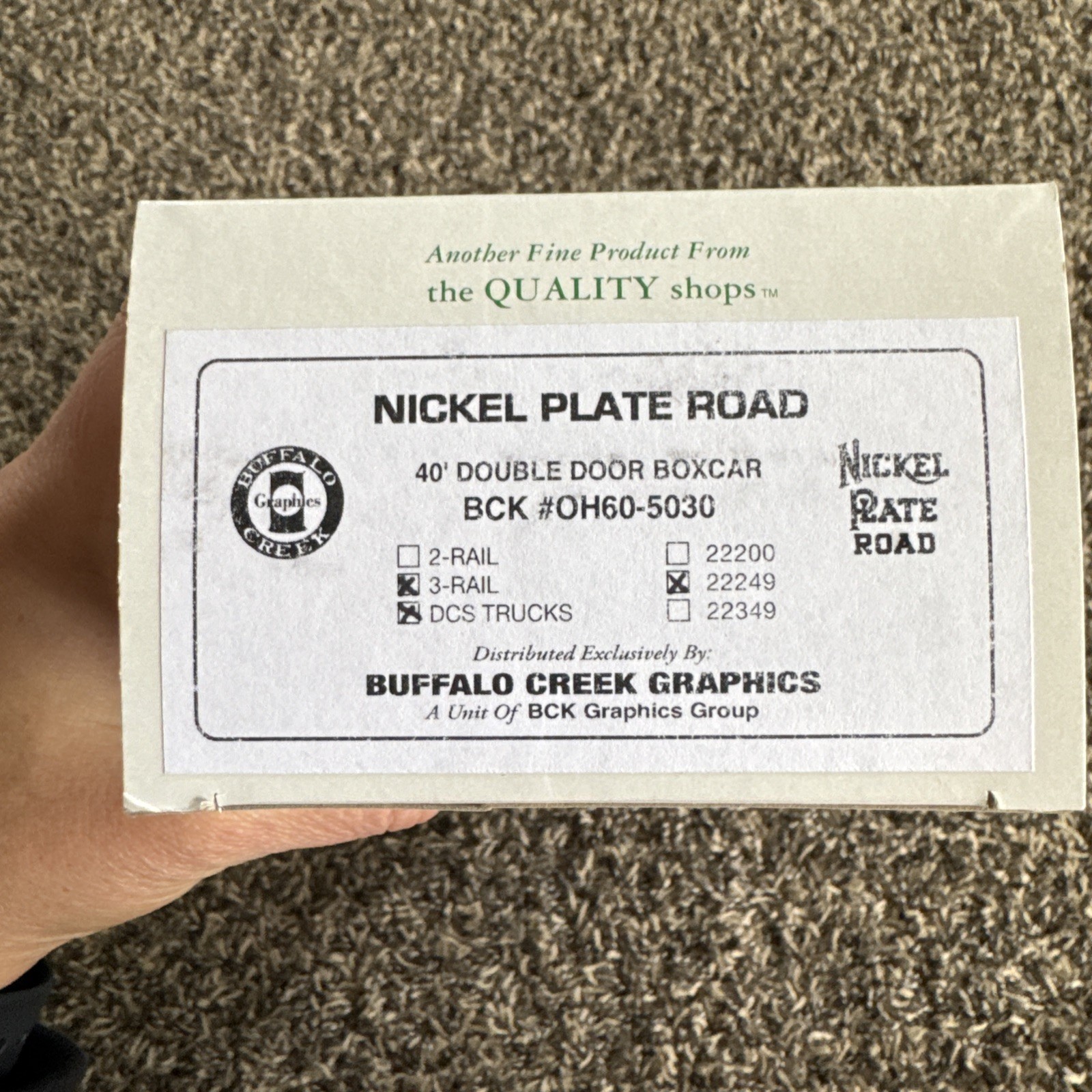 Crown Model Decorator-Ltd Nickel Plate Road (NKP) boxcar CUSTOM RUN! O Scale.