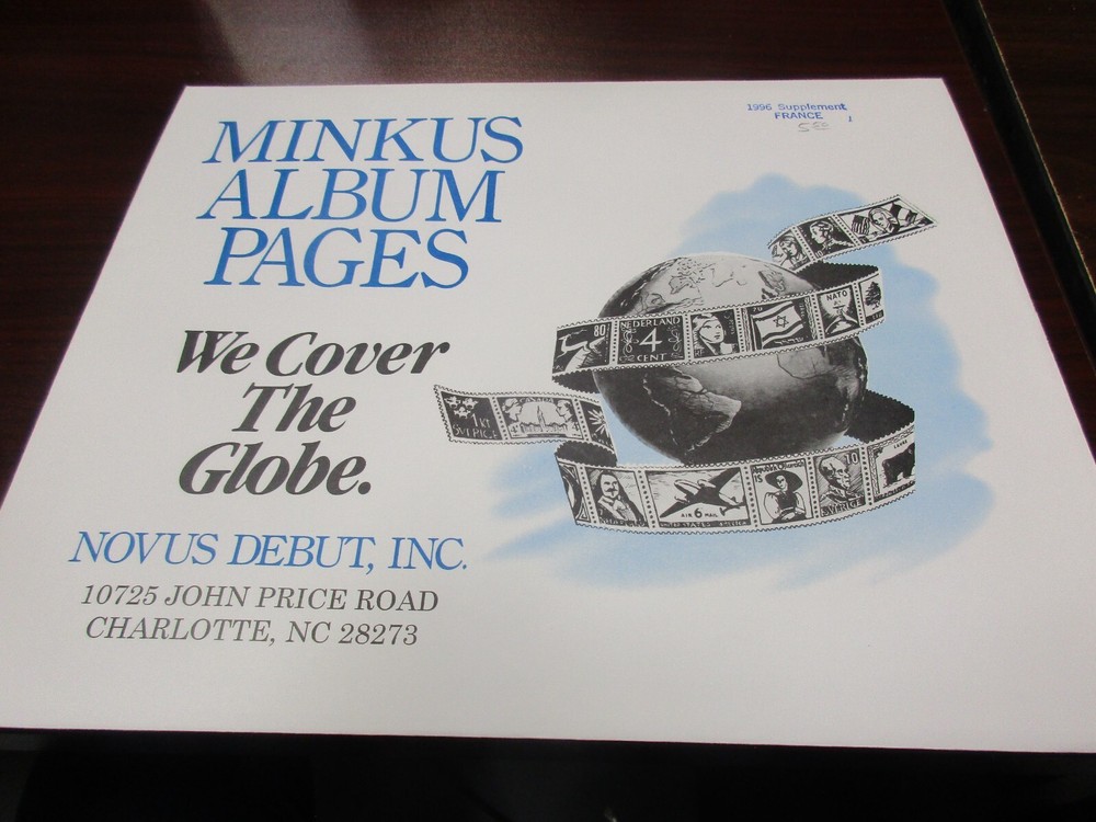 "MINKUS"  ALBUM PAGES 1996  SUPPLEMENT FRANCE   W/FREE SHIPPING!!!