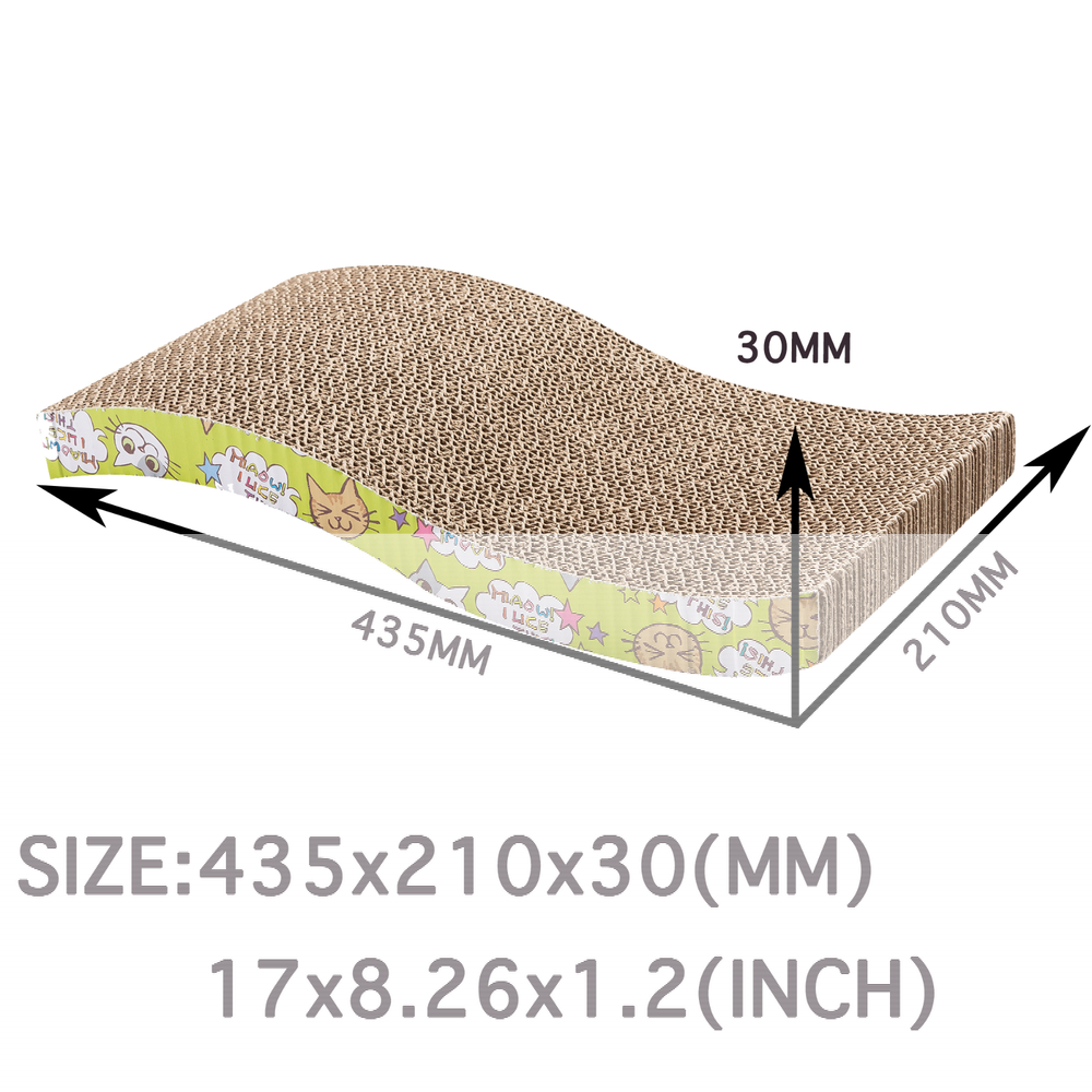 Cat Scratcher Pad - Cat Cardboard Scratch Durable Scratching Pad Reversible