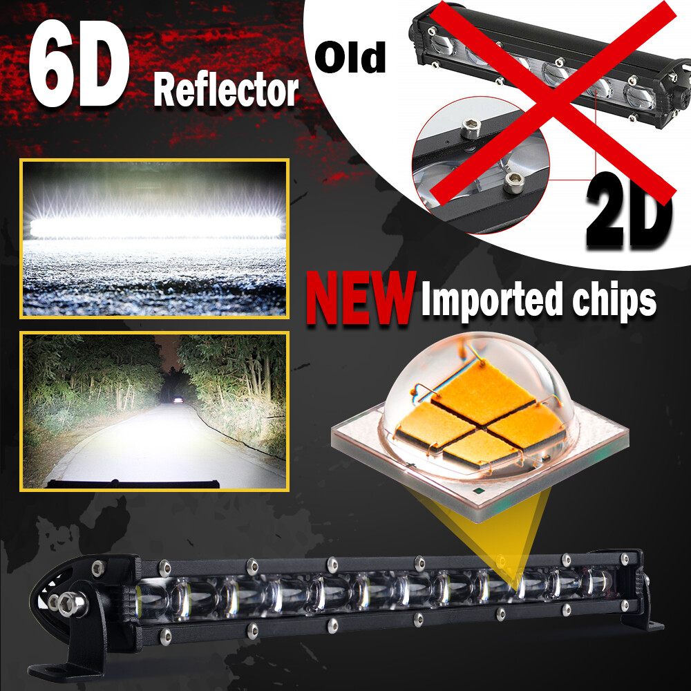 7 inch 24W Spot Flood LED Work Light Bar Fog Lamp Offroad Driving Truck SUV ATV