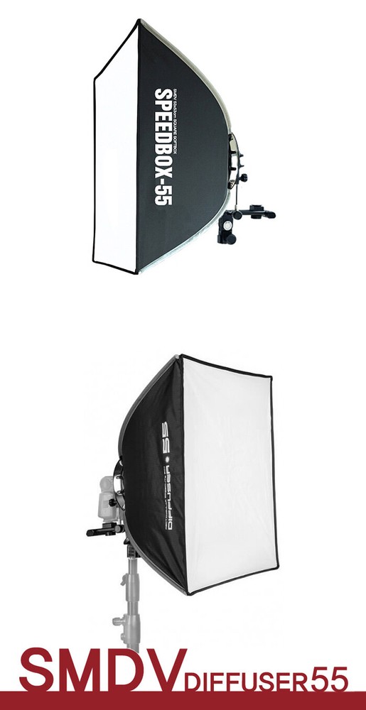 SMDV SPEED-BOX 55 Rectangular Soft-box Diffuser for S-Light S-Lite Quantum Flash