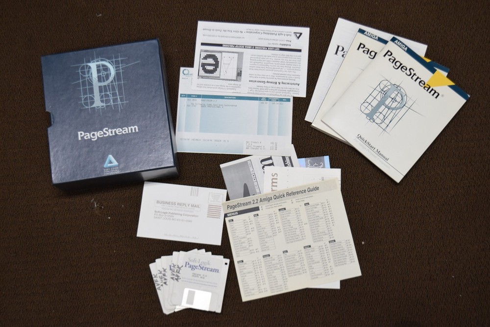 PageStream v2.22 Floppy Disk Software Set In Box for Commodore Amiga