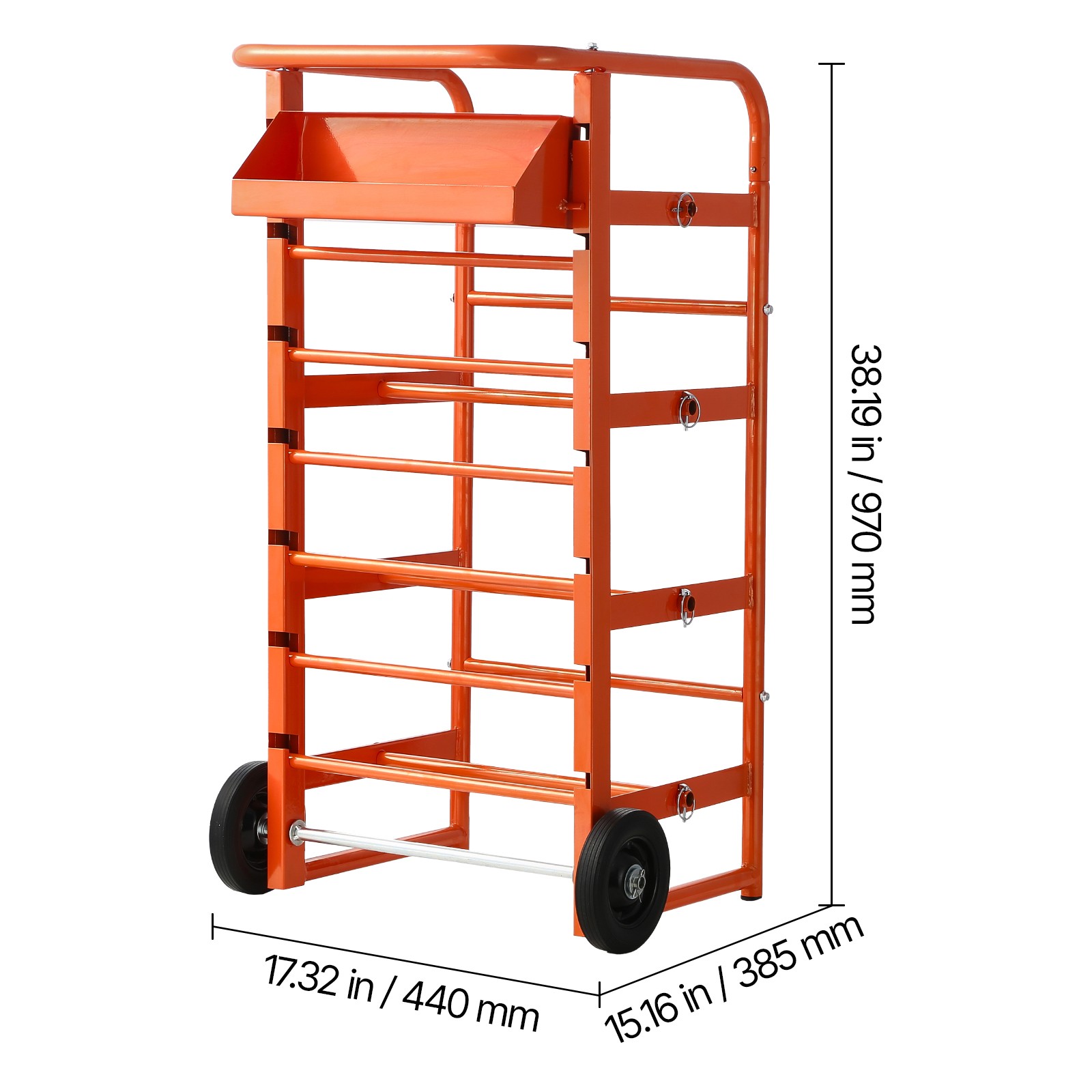 Wire Spool Rack 11 Rods Cable Caddy Wire Spool Cart for Industrial Electrical
