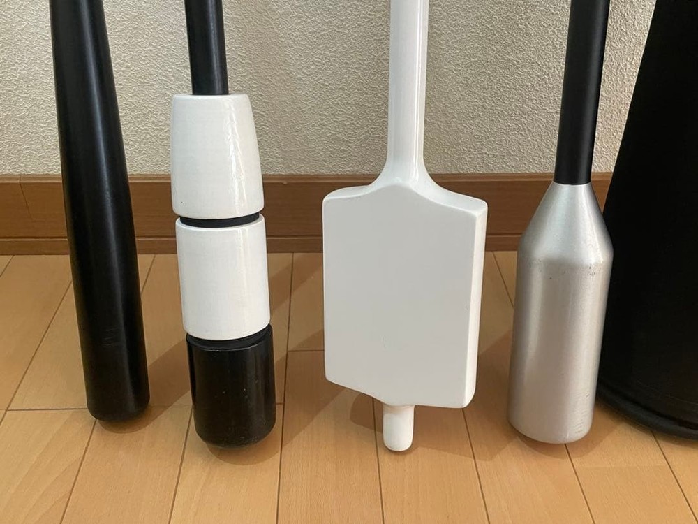 4 baseball training bats Minorman Mizuno bat case set