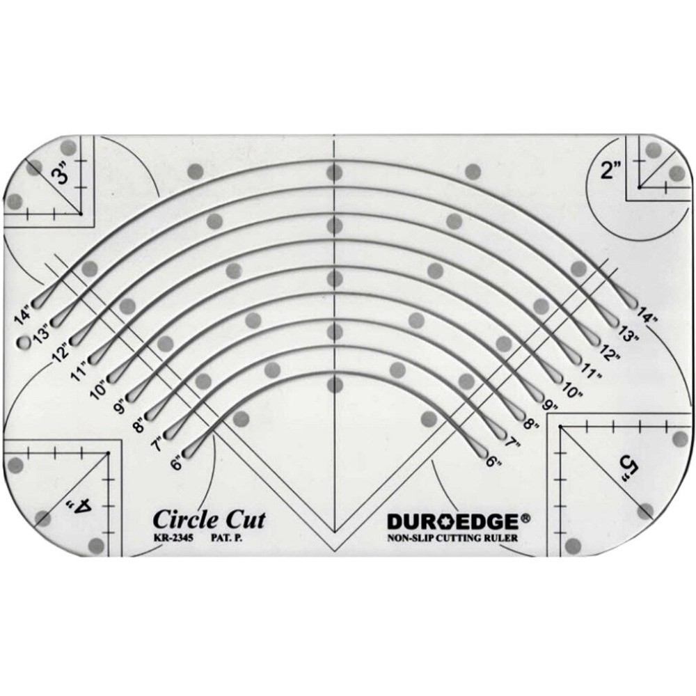 Duroedge KR-2345 Transparent Circle Cut Ruler