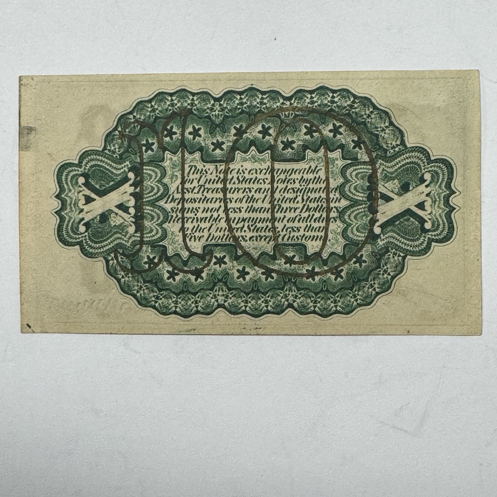 1863 US 10 Cent Fractional Note Washington Civil War