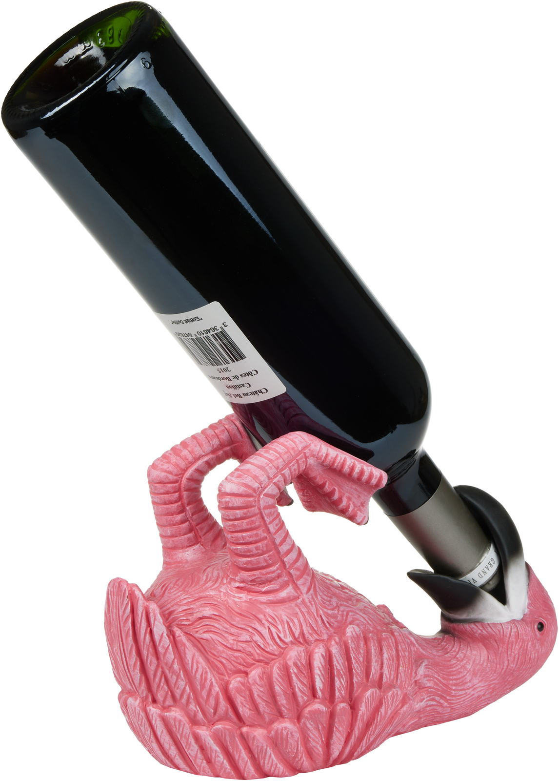 BRUBAKER Wine Bottle Holder Thirsty Flamingo - Drunk Animals - Polyresin
