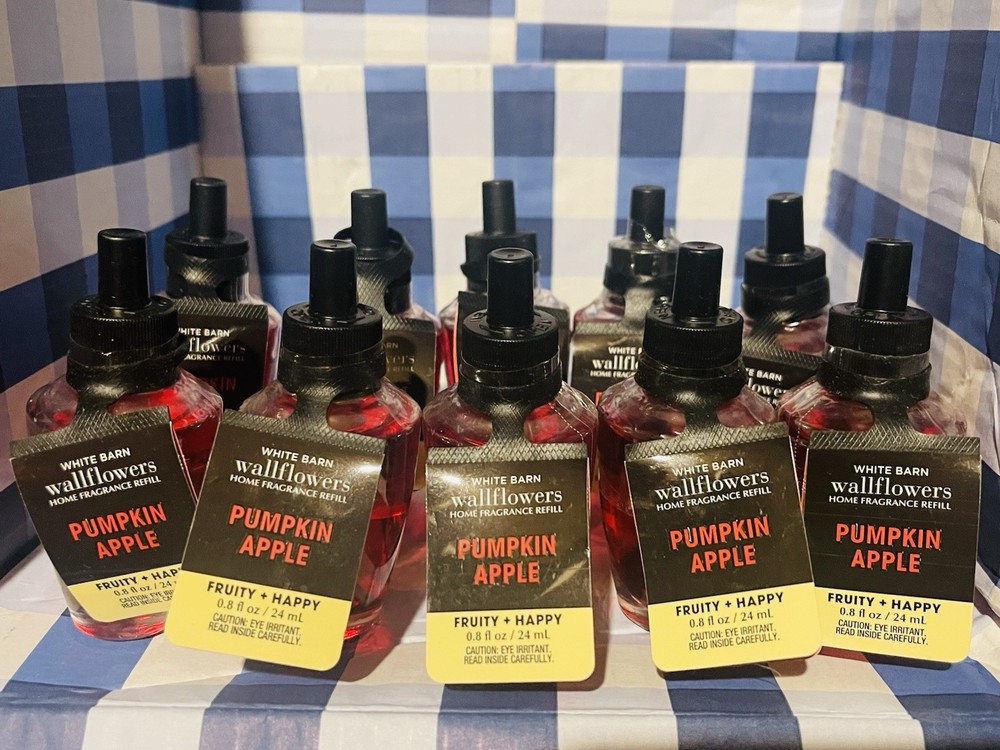 10 Bath & Body Works Wallflowers Pumpkin Apple   Diffuser Refill Bulbs