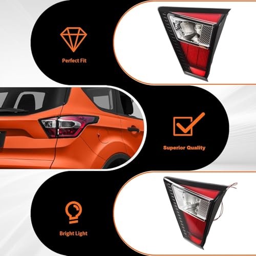 Inner Tail Light Assembly Compatible with 2017 2018 2019 Escape Passenger Right