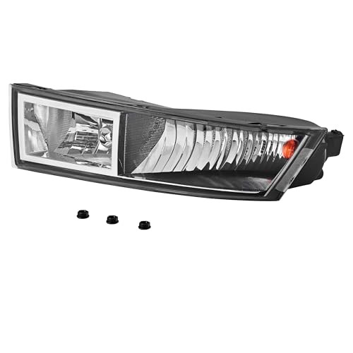 Fog Light Left Side Halogen Clear Lens Compatible with 2007-2014 Cadillac