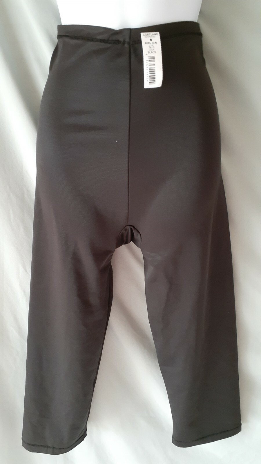 Cortland Black Shapewear Capri Firm Control Pantsliner  Small 26" Waist