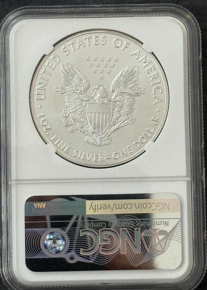2018 $1 AMERICAN SILVER EAGLE NGC MS70 "Norway Silver Eagle Hoard Label"