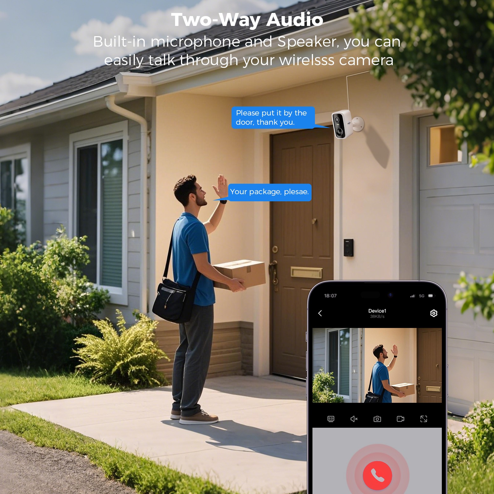 2PCS Hiseeu 4MP Outdoor Solar Battery 2.4G/5G Wifi Audio PIR IP Security Camera