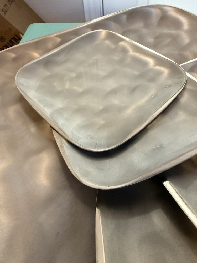 silver plated serving dishes Brushed 6 Pcs Japan