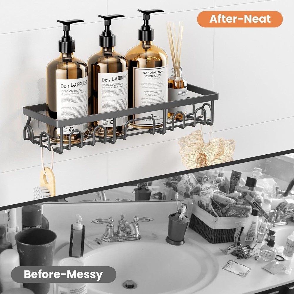 Shower Caddy, 3 Pack Shower Shelves for Inside Bathroom, Rustproof Adhesive B...