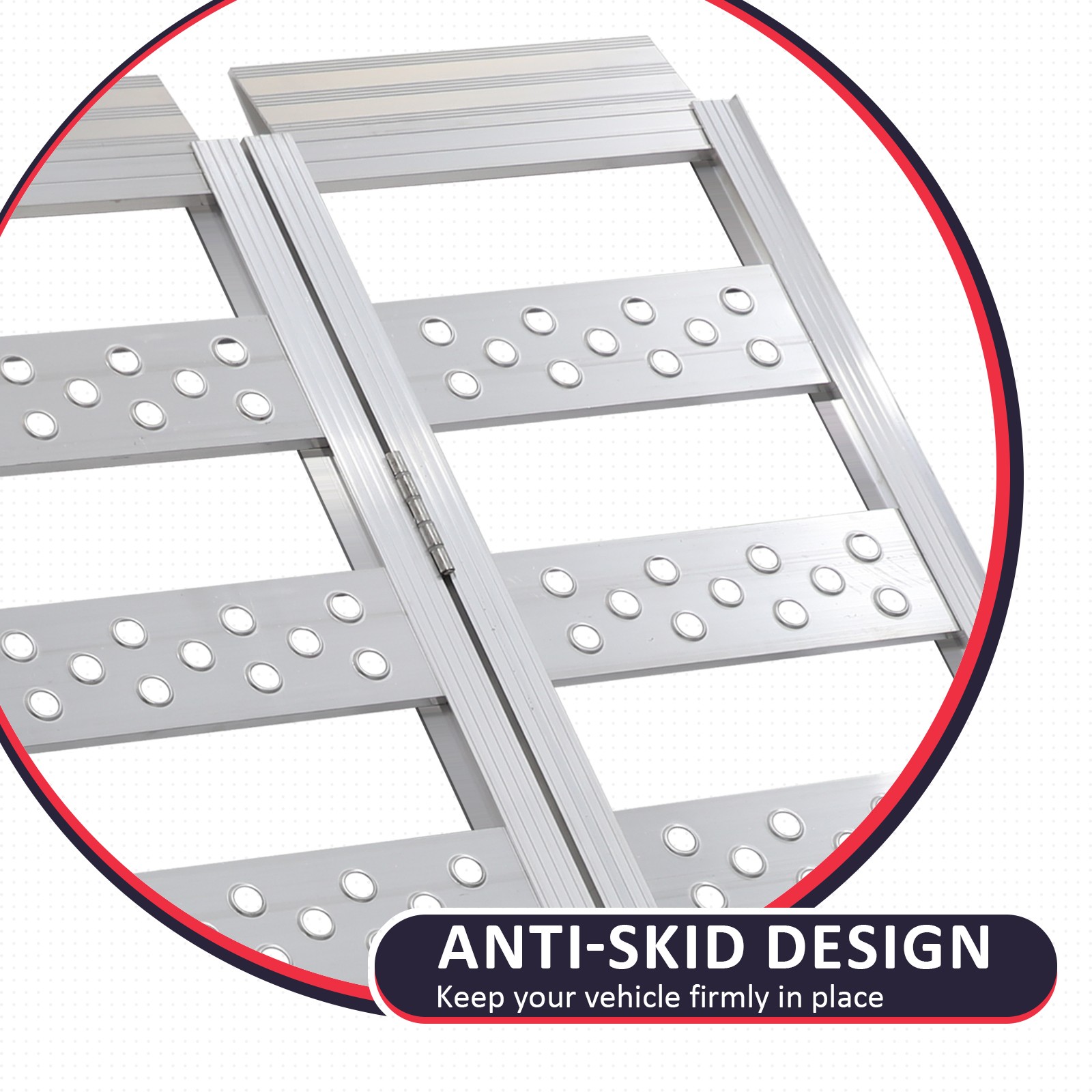 Loading Ramp Aluminum for ATV UTV Motorcycle Truck 1600 lbs Capacity Tri-Fold