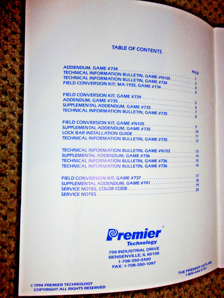 Gottlieb Premier Technical Update Manuals For System 80A & B and System 3 Games.