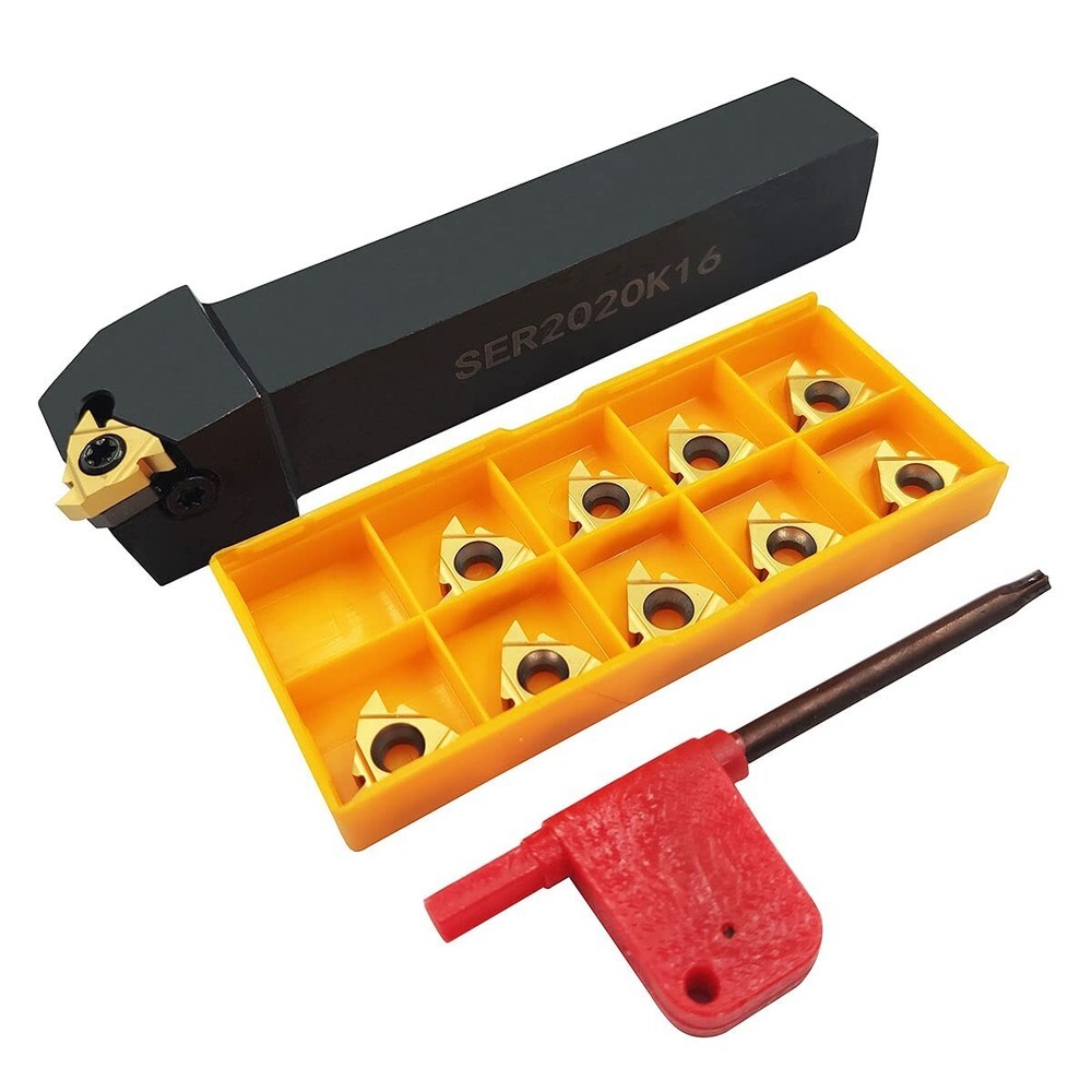 3/4" SER2020K16 Lathe Tool Threading Insert Turning Tool Holder+16ER AG60 insert