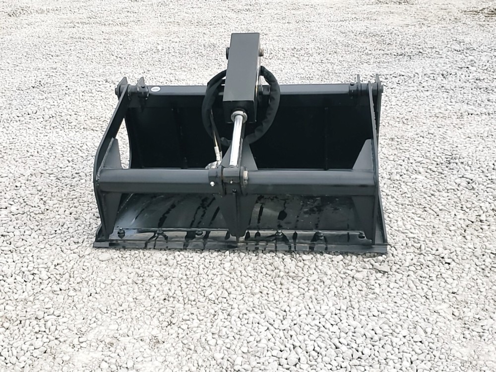 48" Solid Bottom Bucket Grapple Attachment Fits Mini Skid Steer Bobcat MT