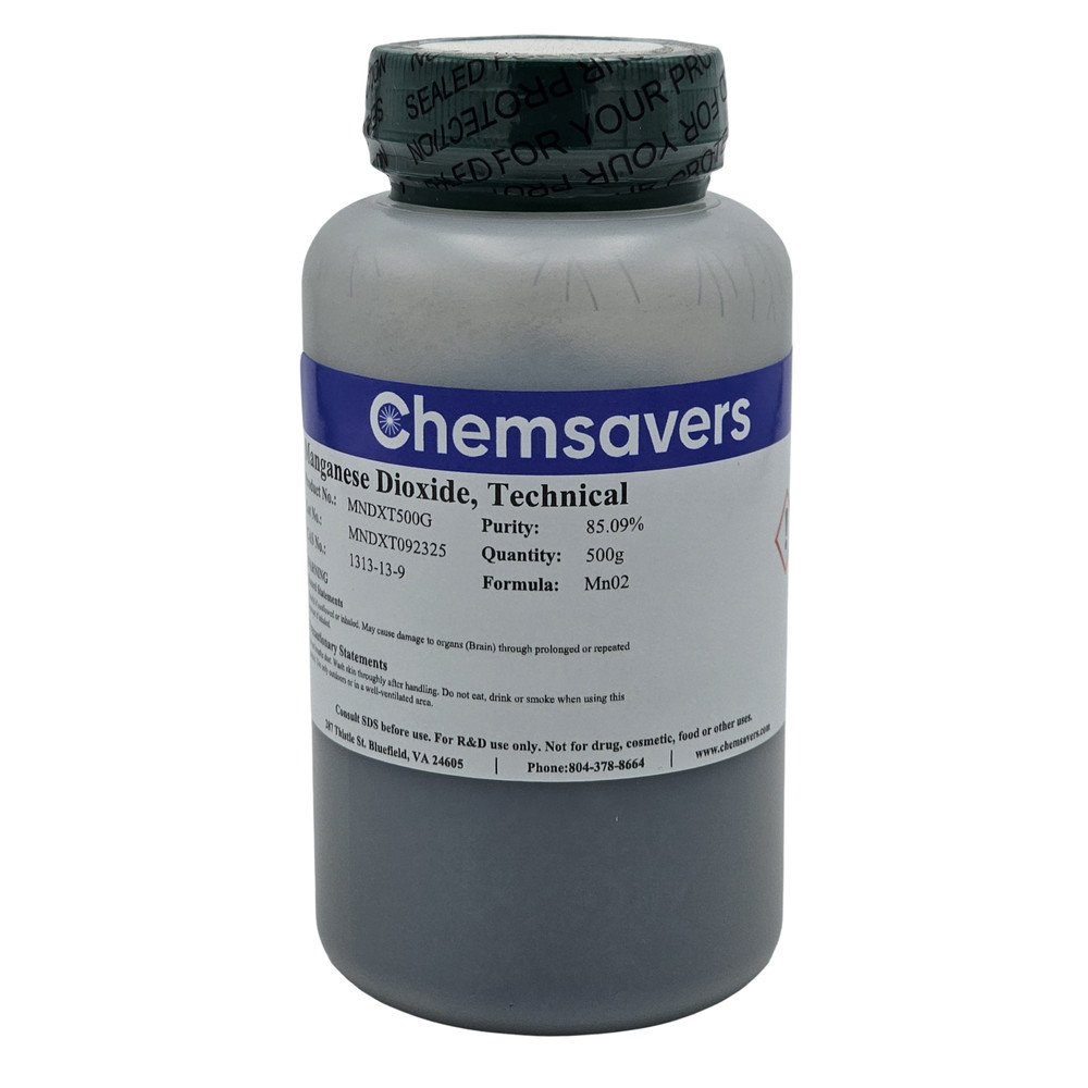 Manganese Dioxide, Technical, 85.09%, 500g
