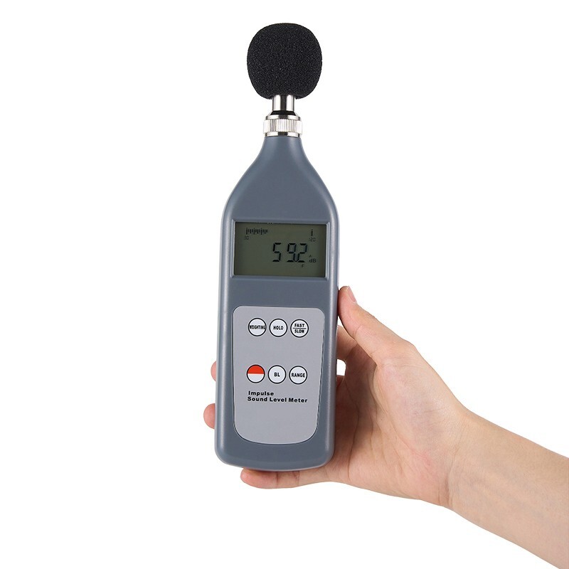 Impulse Sound Level Tester Meter with Three Time Weighting Fast Slow Impulse