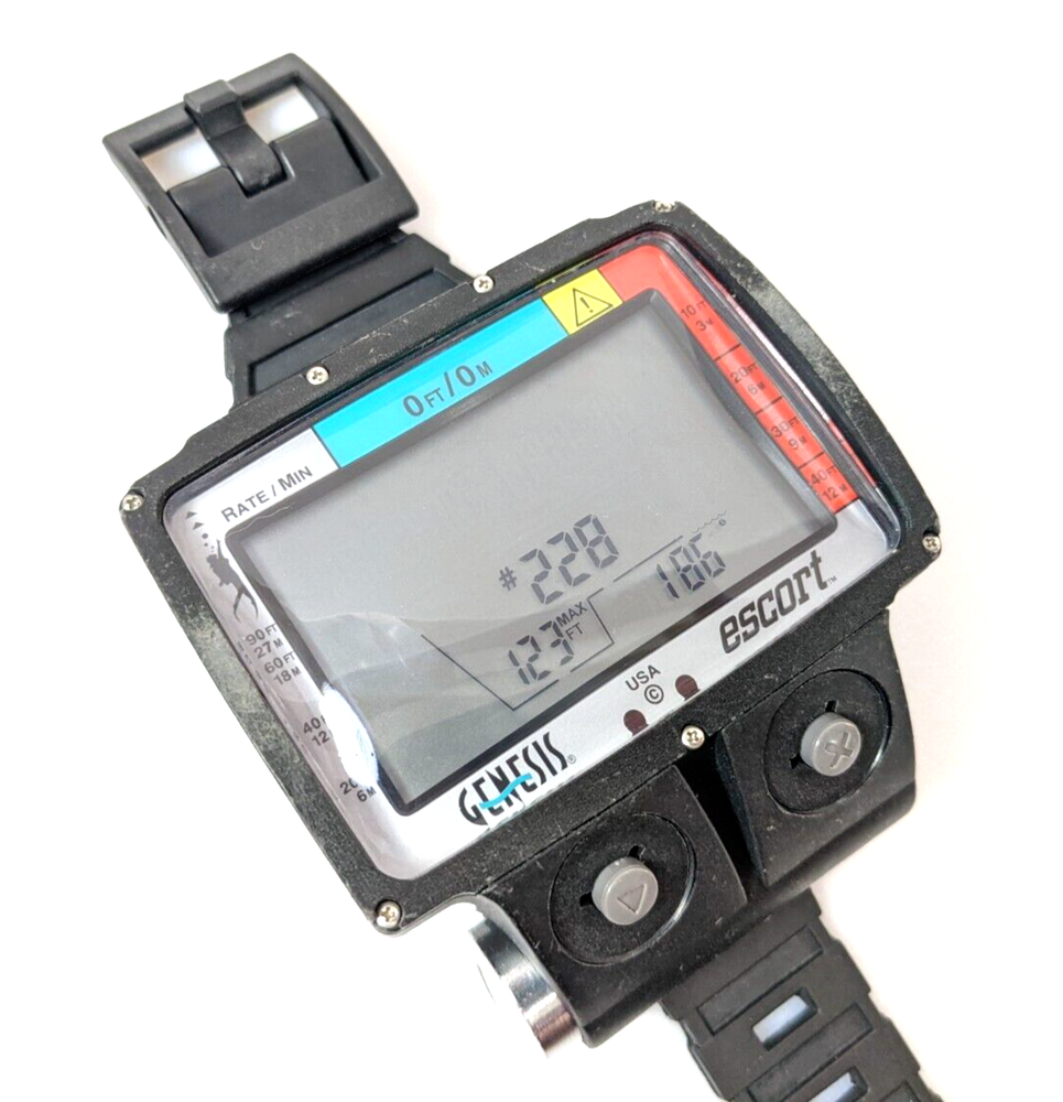 Genesis Escort Wireless / Hoseless Scuba Dive Computer with Manual #2519