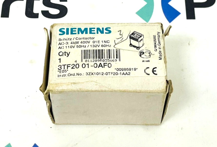 SIEMENS 3TF2001-0AF0 Contactor
