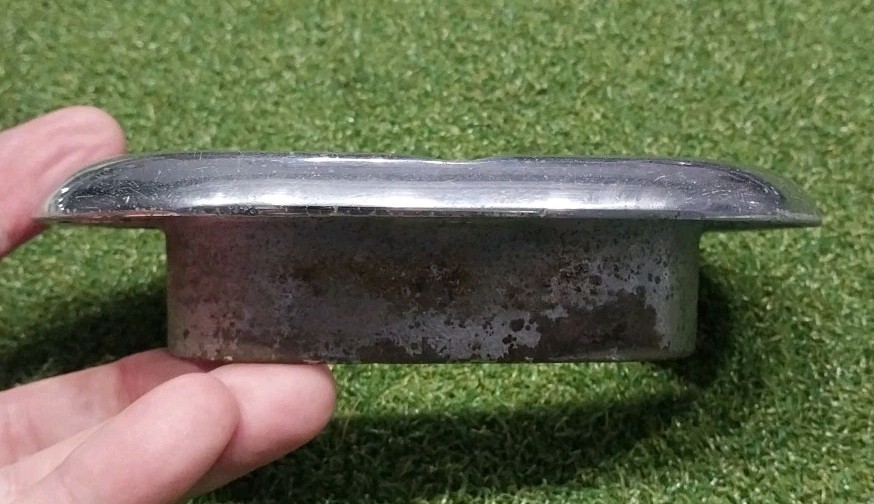 Vintage Heavy Oval Boat Hawse Pipe 4.25" x 6.25" Chrome Plated Bronze