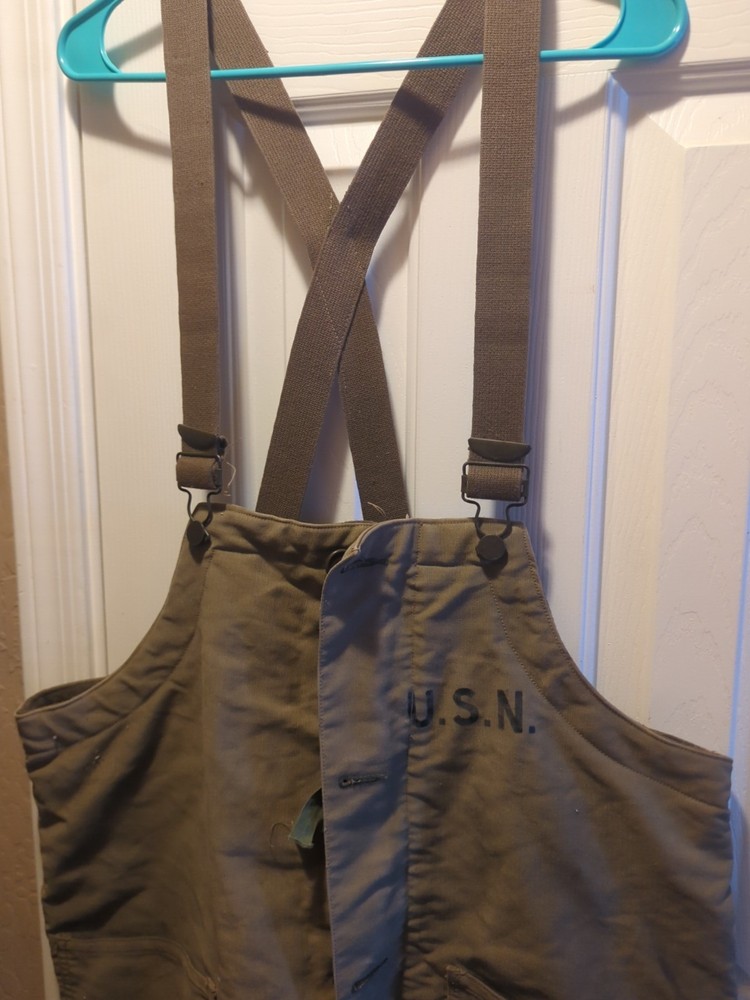 WW2 USN Deck Bibs Wool Lined Bib US Navy