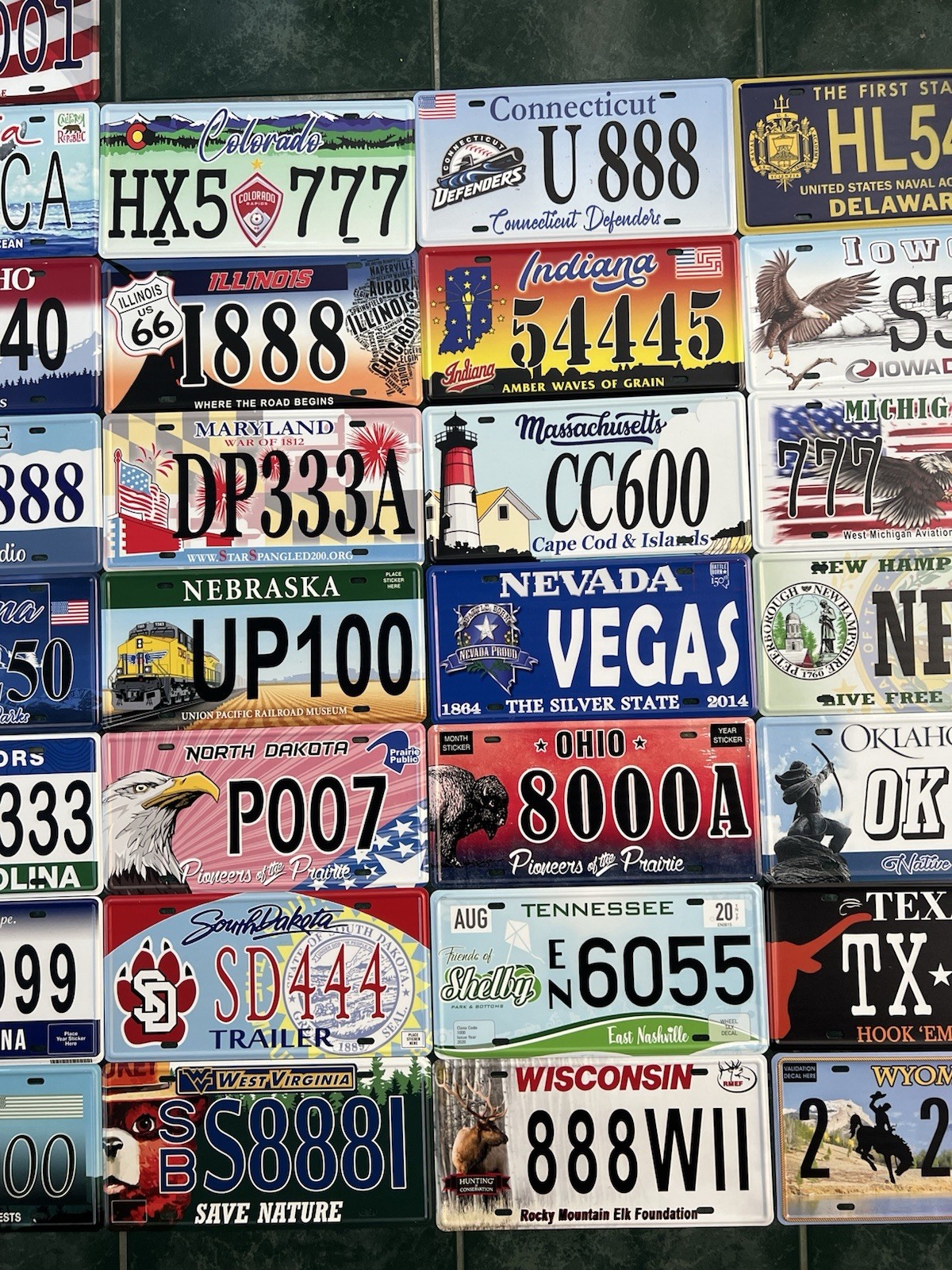 COMPLETE SET - ALL 50 STATES USA LICENSE PLATES LOT REPLICA FOR DECORATION ONLY!