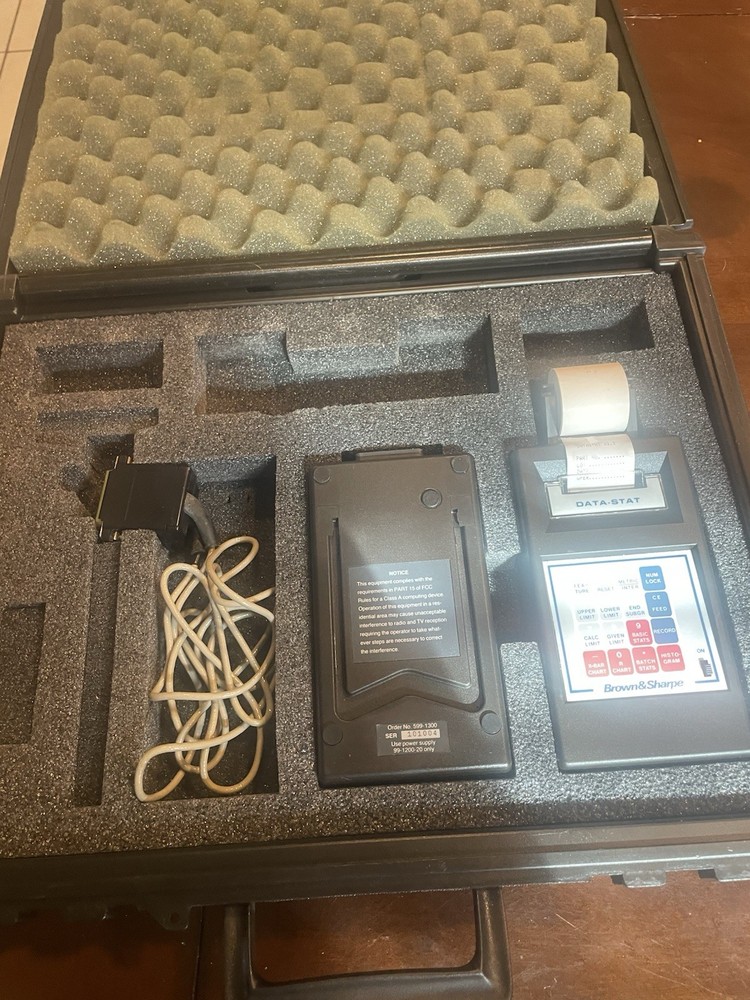 Brown & Sharpe 599-1201 & 599-1300 Data Stat Smart Processor and Printer, w/case