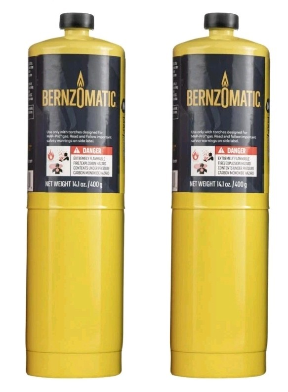 2 Pack Bernzomatic Propane Tank Map Gas Propane Bottle Prefilled  MAP-Pro