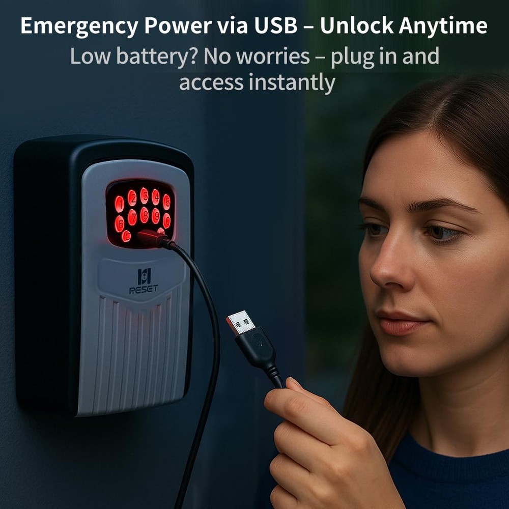 -104 Bluetooth Key Lock Box – Weather-Resistant, IPX5,Durable Metal Construct...