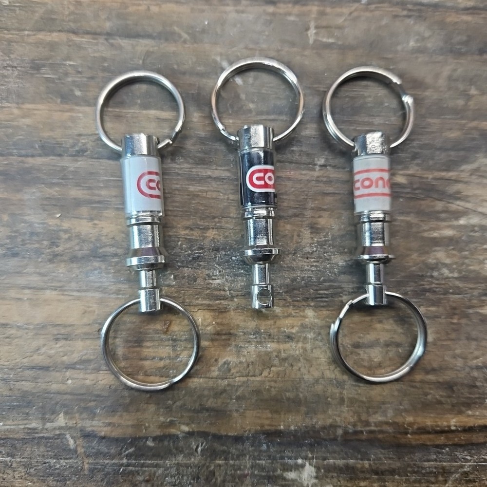 Three Vintage CONOCO Gas Oil Pull Apart Keychain