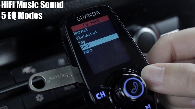 Bluetooth 5.3 FM Transmitter Car Adapter, Hands-Free Calling, USB Fast Charging,