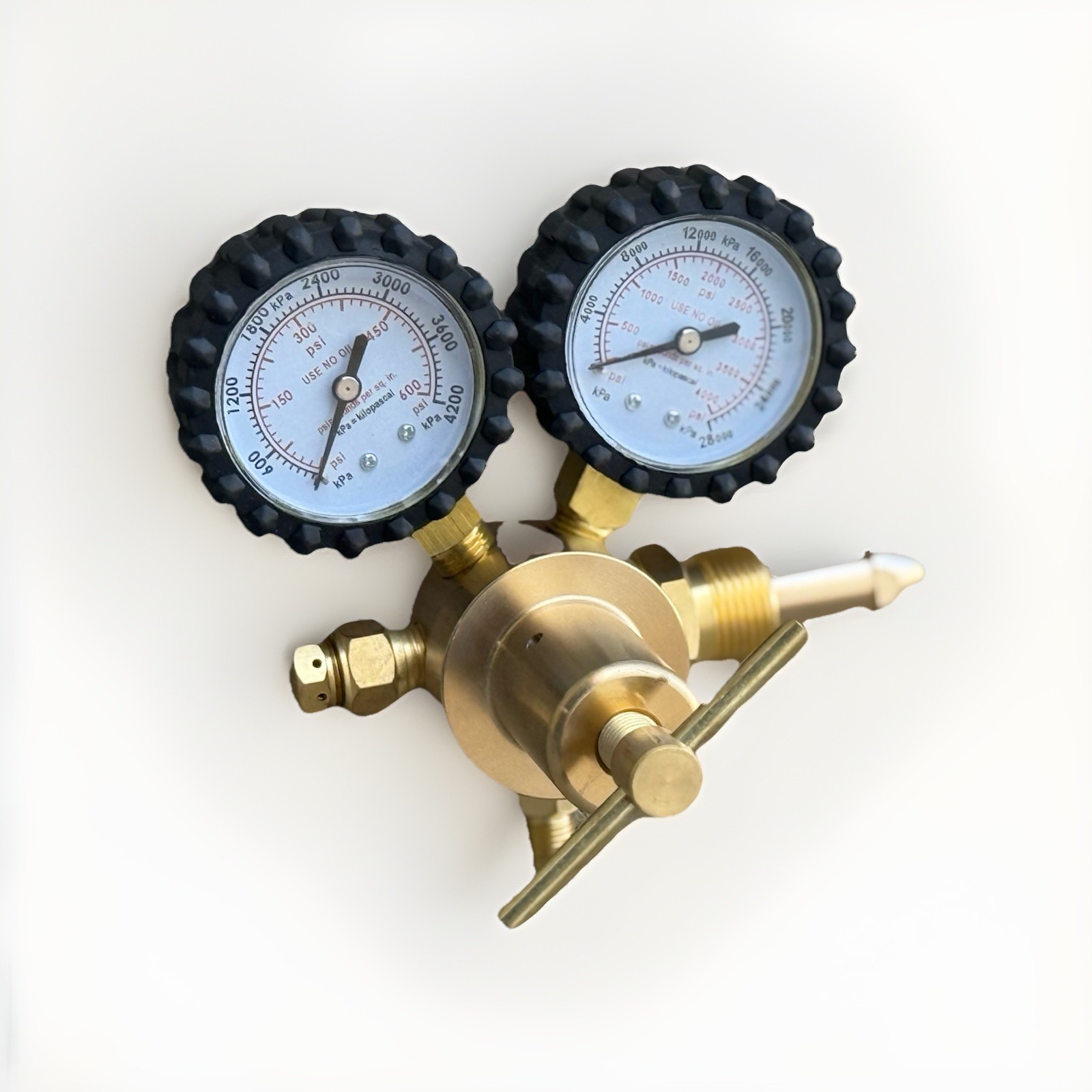 Nitrogen Dual Gas Regulator 0-600 PSI HVAC Purging Pressure Charge CGA580 & HOSE