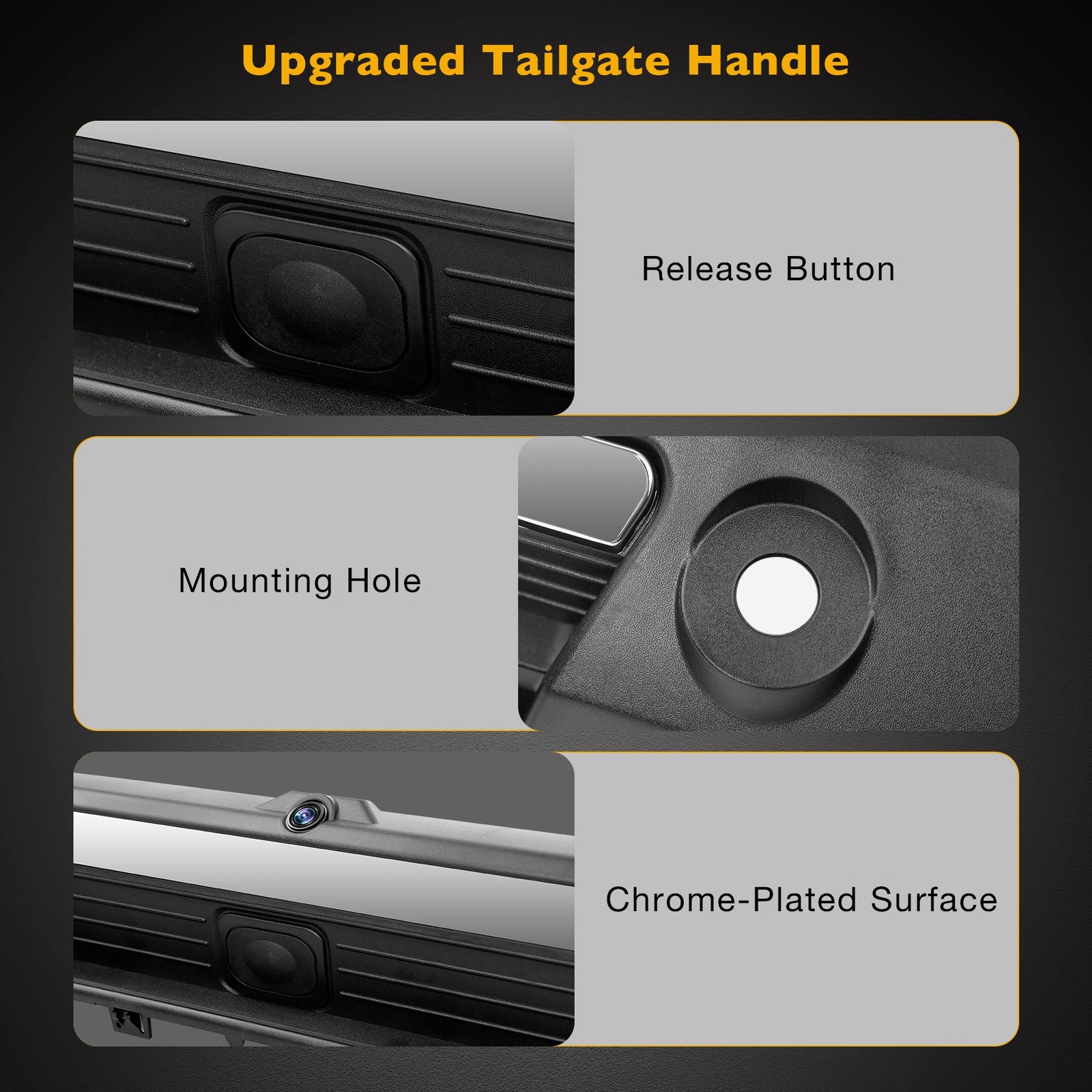 Tailgate Handle w/ Rear Backup Camera & Wiring Harness 2017-20 Ford E-350 F-250