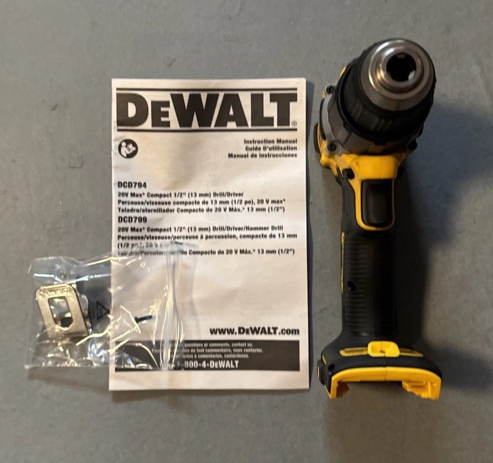 DEWALT DCD799B 20V MAX ATOMIC BRUSHLESS 1/2” Hammer Drill (Tool Only)