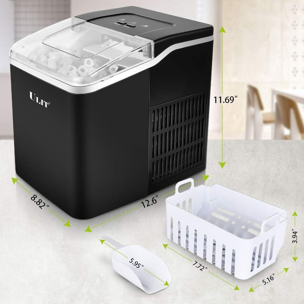 Portable Ice Maker,Ice Maker Machine for Countertop, Self-Cleaning Function Ice