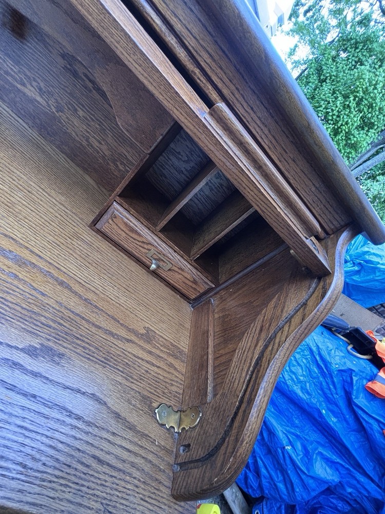 Arts & Crafts Solid Oak Roll Top Desk