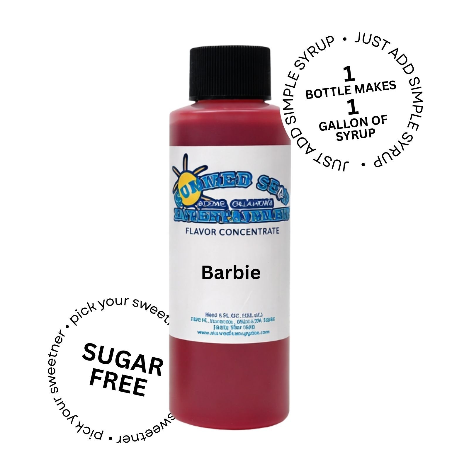 BARBIE MIX SNOW CONE/SHAVED ICE FLAVOR CONCENTRATE MAKES 1 GALLON