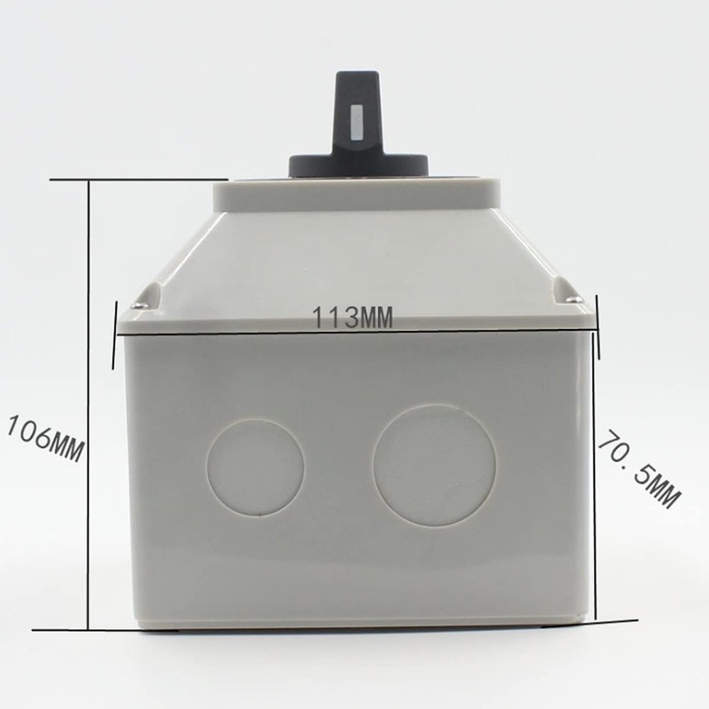 Universal Changeover Selector Switch, with Installation Waterproof Box, 3 Pos...