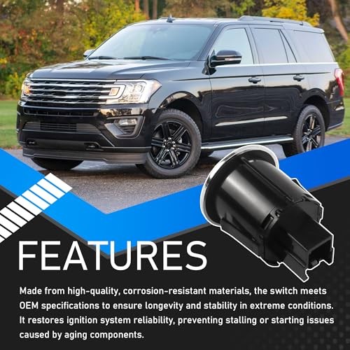 Ignition Starter Switch Start Stop Push Button Assembly Compatible with 2015