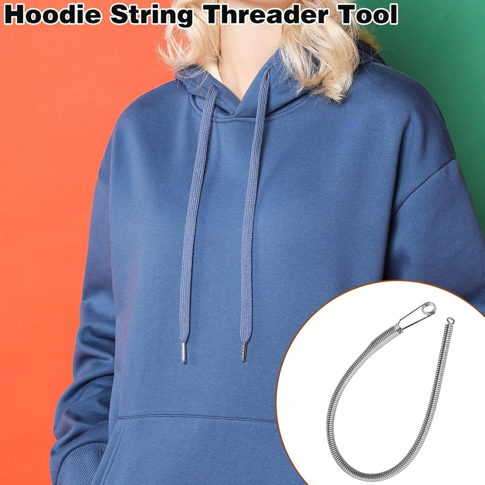 3-Piece Spring Drawstring Threader Tool for Hoodies and Apparel